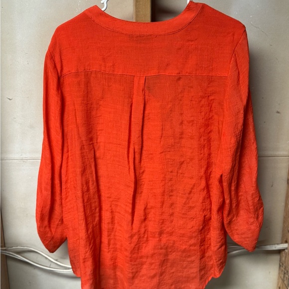 Women’s buttons down shirt orange - Picture 2 of 3